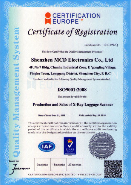 Κίνα Shenzhen MCD Electronics Co., Ltd. Πιστοποιήσεις